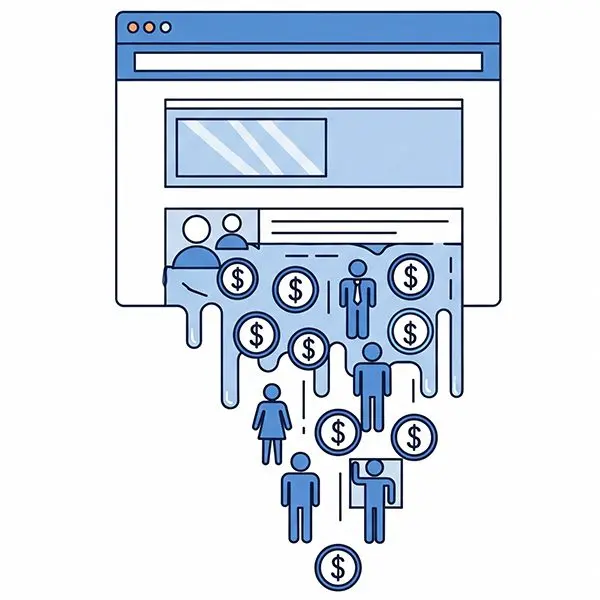 Website visitors and potential revenue leaking away